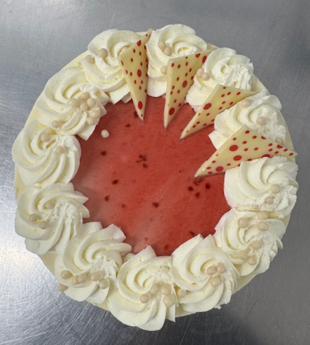 White Chocolate Raspberry Truffle Cake product photo